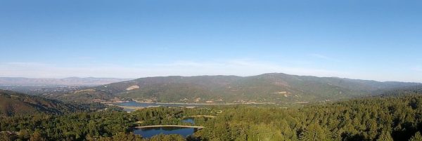 View of Lexington Reservoir with Mt. Umunhum